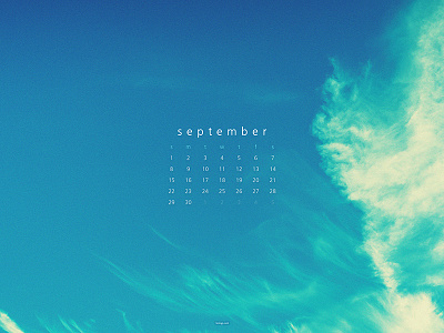 September 2019 4k calendar clouds download photograph sky wallpaper