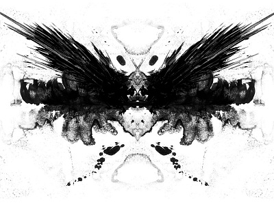 Inkblot acrylic inkblot rorschach series watercolor