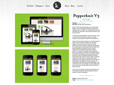 Portfolio Refresh kriegs.net layout mockup portfolio web design work in progress