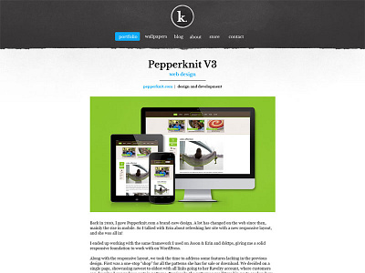 Portfolio Refresh (option 3) kriegs.net layout mockup potfolio web design work in progress