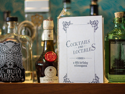 Cocktails & Loctales booklet cocktails menu print design