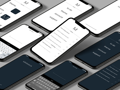 Minimalia - minimalistic & distraction free todo list app design flat minimal minimalism minimalist minimalistic todo todo app typography ui ux vector