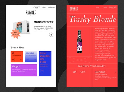 Punked Concept api beer branding brewdog concept design frontend gradients illustration ui web design webdesign