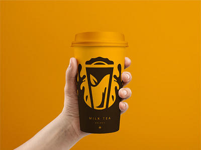 Cup mockup milk tea & brunch