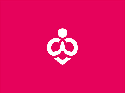 Love & yoga logo health health app health care healthcare healthy logo for sale love mark modern design modern logo simple logo symbol yoga logo