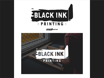 BlackInk Printing logo art black black white blackletter lettering logo logo for sale logotype mark modern logo print printing printing design screenprint symbol