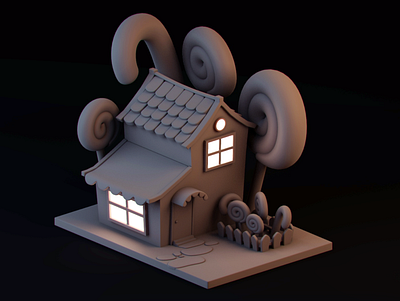 Isometric Candy House - 3d 3d 3d art 3d illustration arnold render autodesk maya