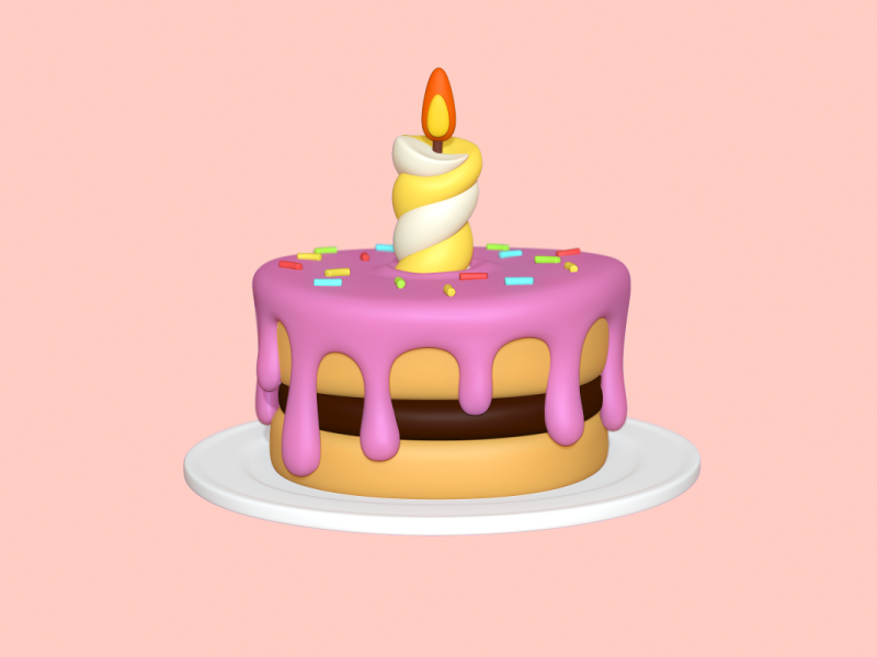 Happy Birthday cake Vector realistic. 3d detailed illustration Stock Vector  Image & Art - Alamy