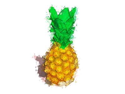 Pineapple Illustration 3d 3d art 3d illustration illustration zbrush