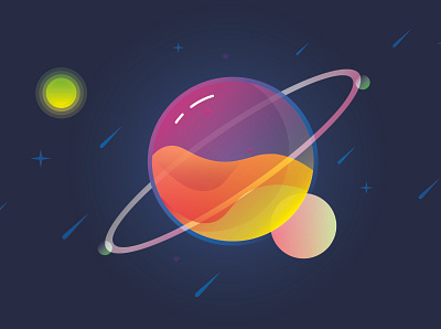glass planet illustration