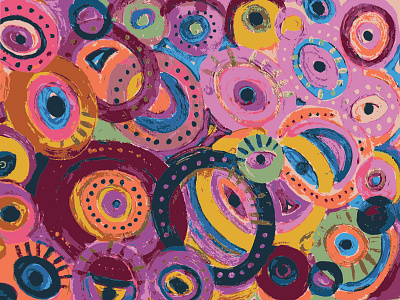 Evil Eyes <3 acrylic art evil eye handmade painting pattern patterndesign patterndesigner patterns vector