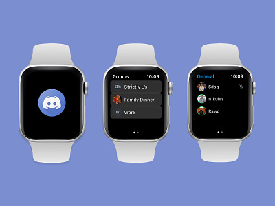 Discord for Apple Watch design discord flat minimal ui ux watch