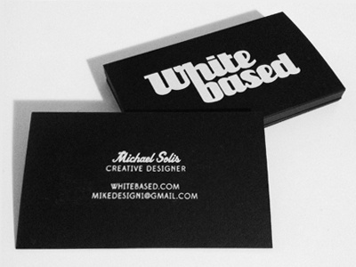 Personal Business Cards black business cards card screen print white whitebased
