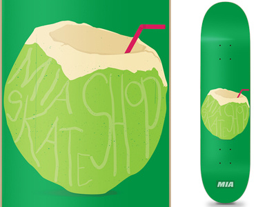 MIA Skateshop Coconut Deck coconut deck florida mia miami skate skateboard skateshop tropical
