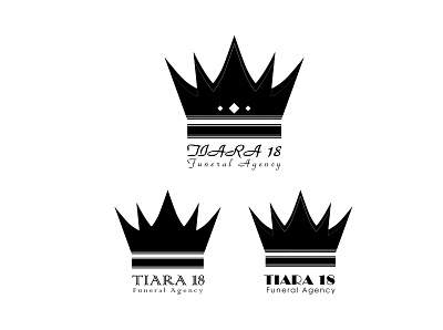 Tiara 18 funeral agency bulgaria design illustration logo tiara vector