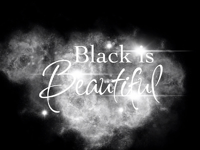 Black is beautiful typography illustration