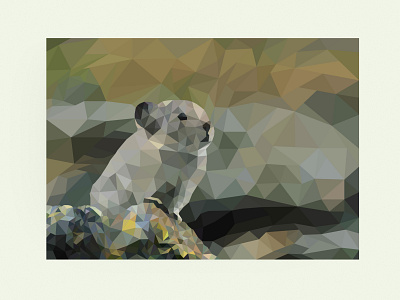 Polyart of a chinchilla chinchilla digital art illustration illustrator polyart wildlife