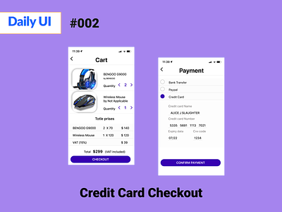 Credit Card Checkout dailyUI002 002 daily daily 100 challenge dailylogochallenge dailyui