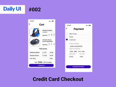 Credit Card Checkout dailyUI002