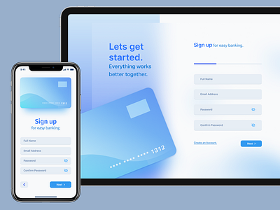 Sign Up Form card design design finance madewithadobexd mobile design money ui