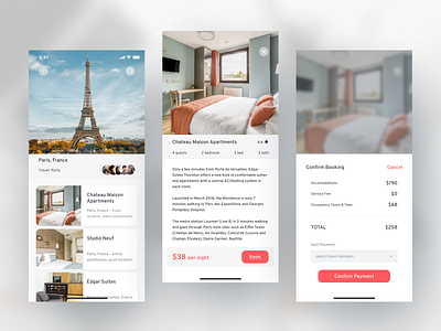 Travel App - Booking Rooms airbnb appdesign booking branding design figma mobile design payment travel ui