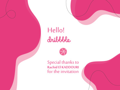 Hello dribbble! branding design dribbble invite hello illustration thanks vector