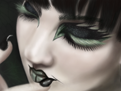 Envy art digital illustration makeup seven deadly sins