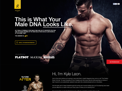 Adonis Golden Ratio adonis design fitness web design