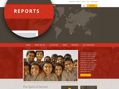 International Charity Home Page texture web