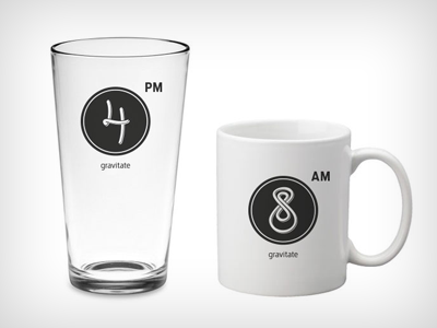 Gravitate Mug & Pint Glass 4 8 glass mug