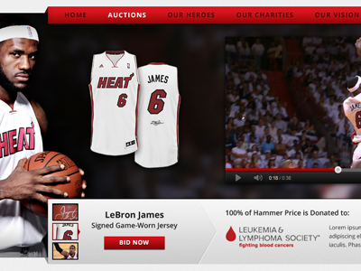 Charity Auctions sports web