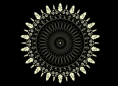 2 adobe illustrator black white decorative design illustrator mandala pentool vector