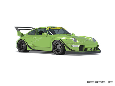 Vector car Porsche RWB