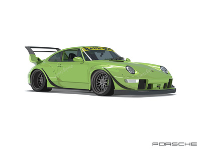 Vector car Porsche RWB