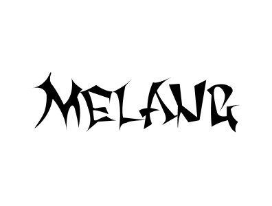 melang adobe illustrator black white drawing illustration lettering typography vector