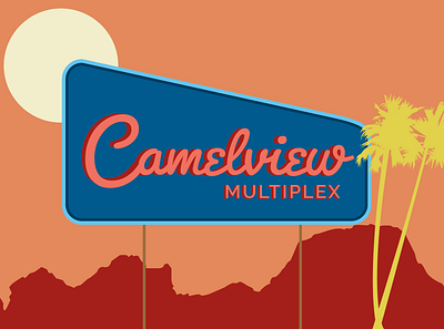 Camelview Theater Branding adobe illustrator brand identity branding color design digital color digital illustration graphicdesign illustration independent film logo vector