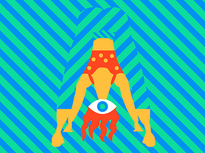 Yogi Illustration art direction color design digital illustration eye graphicdesign illustration illustration art stripes vector yoga yoga pose