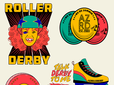 Roller Derby Visuals adobe illustrator arizona branding color design digital illustration graphicdesign illustration marketing vector