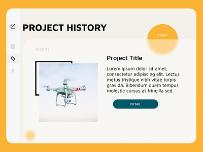 Portfolio Recent Project History Page app design flat minimal mobile typography ui ux web web design