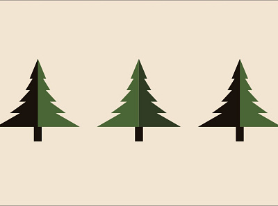 Xmas Trees flatdesign illustrator nature pine tree xmas