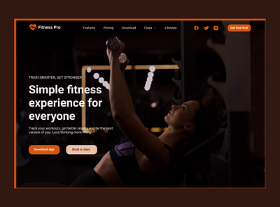 Landing page for fitness webpage! Daily UI - Day 3 figma fitness landing page