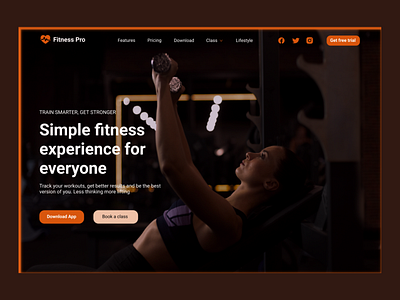 Landing page for fitness webpage! 
Daily UI - Day 3