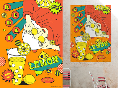 kedai es lemon graphic design poster design