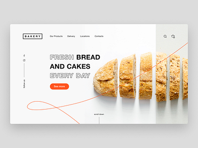 Bakery Shop - Home Page design icon logo minimal typography web website