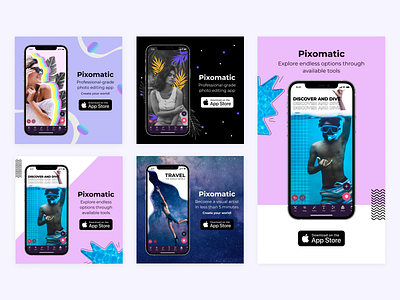Graphic design for pixomatic app app concept design forms graphic design icons mobile photo typography ui