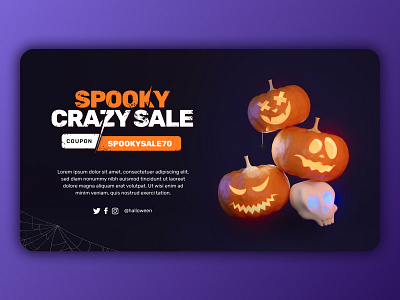 Halloween banner banner blender concept figma graphic design icons illustration logo photoshop sale