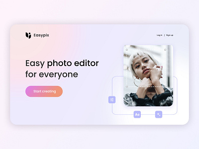 Photo editor Easypix banner branding graphic design logo motion graphics ui