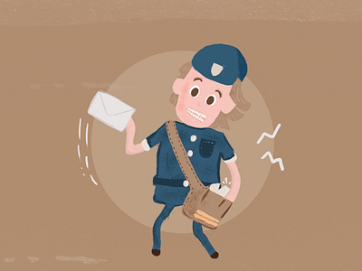 Mr. postman animation character design draw envelope flatdesign illustration people people illustration post vector work