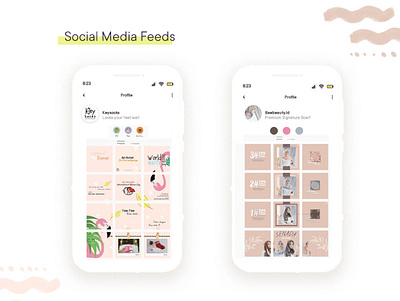 Pink schemes color brand design feeds instagram post nude pink social media design socialmedia