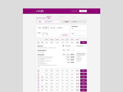 Renfe booking concept